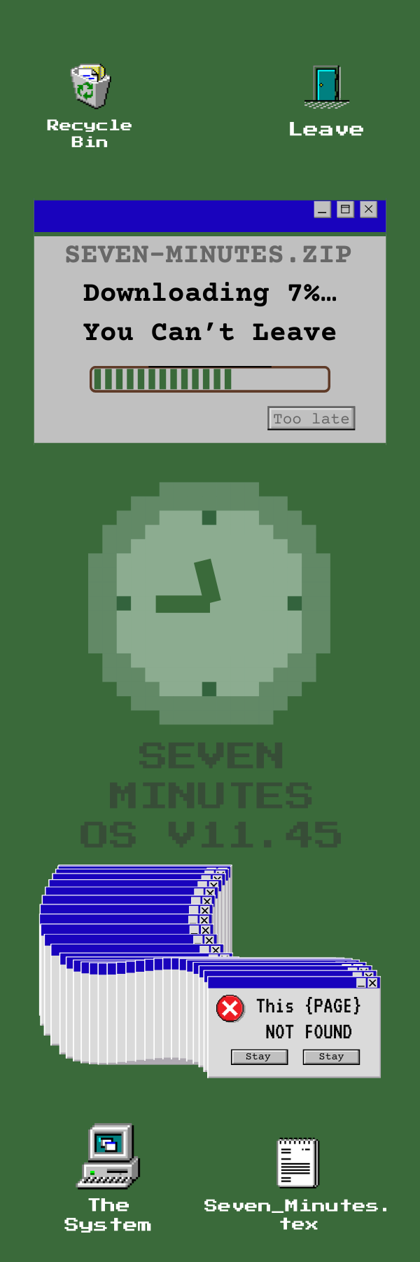 Seven Minutes bookmark front