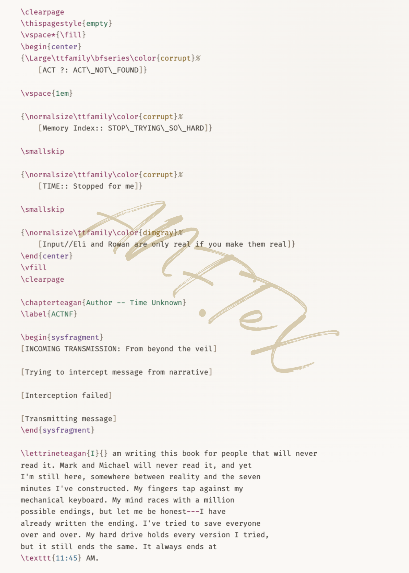 Seven Minutes insert back